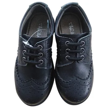 

Children's Shoes Kids Leather Shoes Children's Leather Retro Soft Sole British Style Boys' Black Performance Shoes