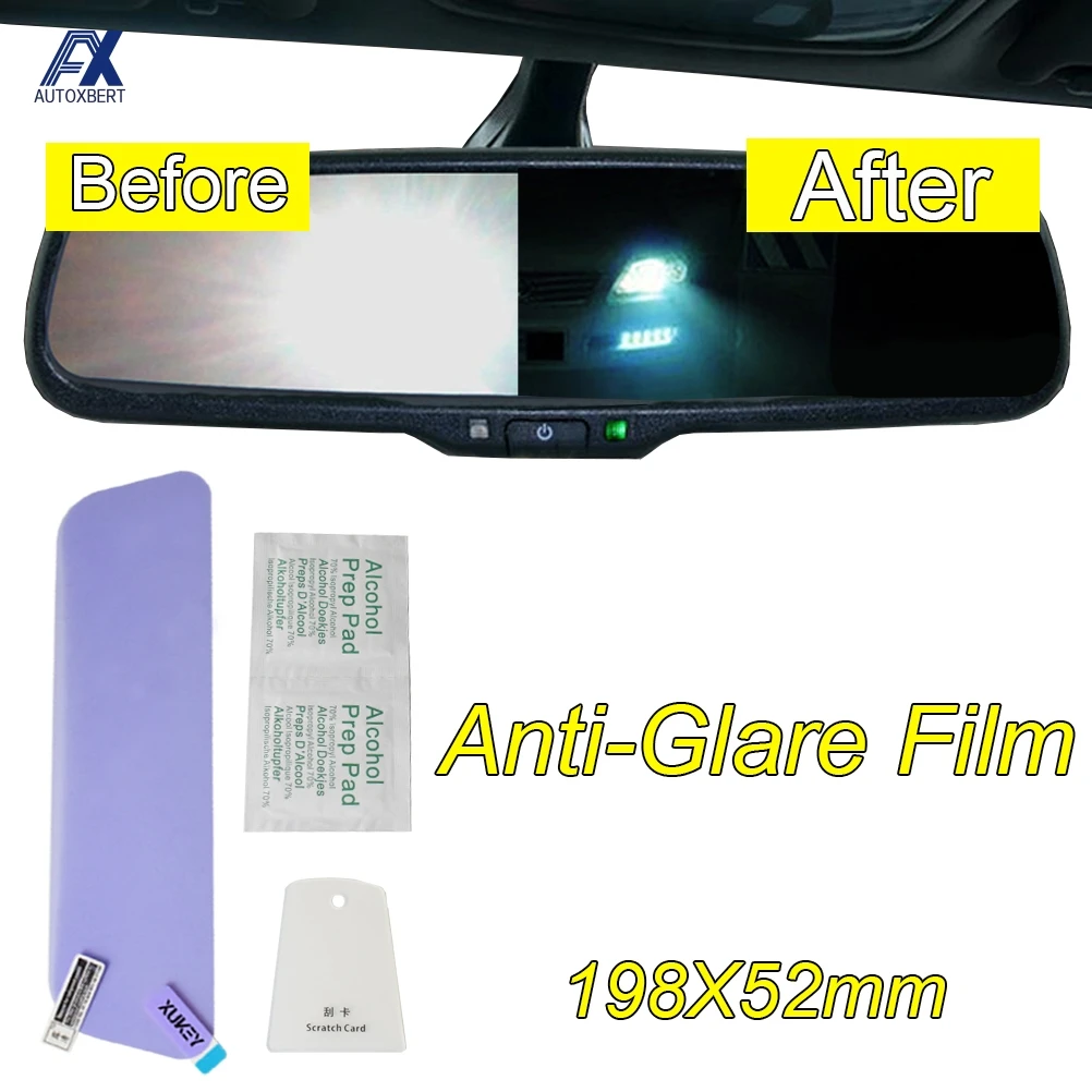 CarUniversalInteriorRearViewMirrorAntiGlareFilmAntiScartchproofFogNanoProtective