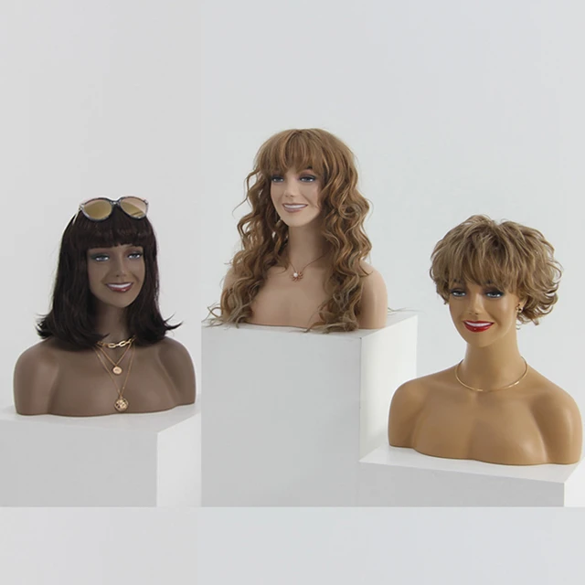 African Realistic Female Mannequin Head With Shoulders Display Manikin Head  Bust For Wigs Hat Displaying Accessories Makeup Head - Wigs Display Head -  AliExpress