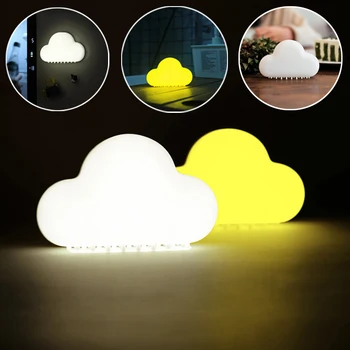 

Cute Cloud Lamp LED Night Light USB Rechargeable Voice Sensor Nursery Lamp Night Lamp for Baby Kids Bedroom Decor Xmas Gift Toy