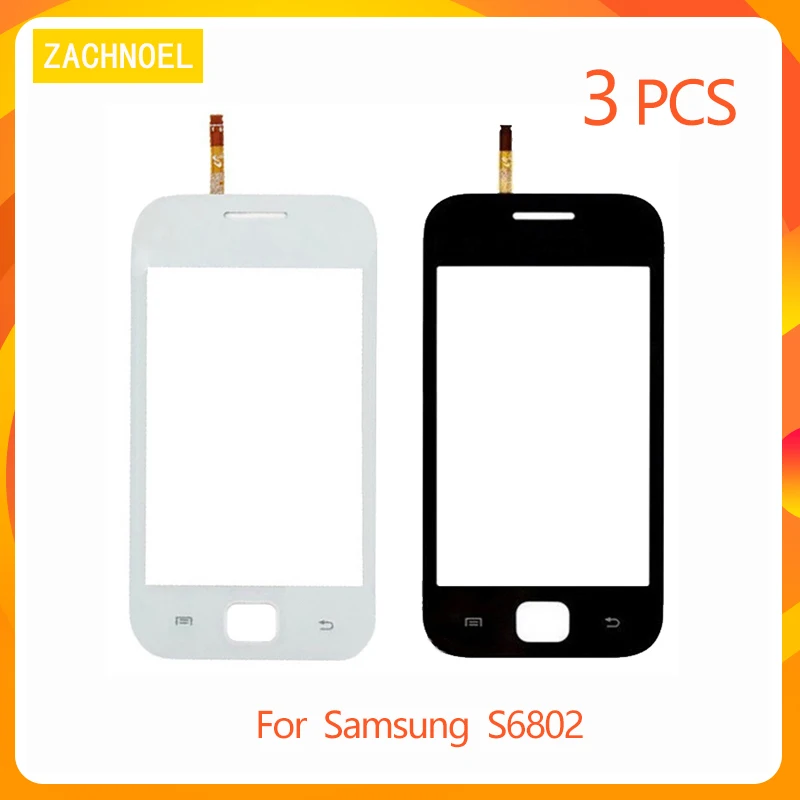 3 шт. 5 ''S6802 сенсорный экран для Samsung Galaxy Ace DUOS GT-S6802 S6802 дигитайзер стеклянная