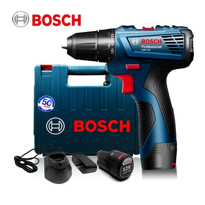 Аккумуляторная дрель BOSCH GSR120Li электрическая с литий-ионным аккумулятором для