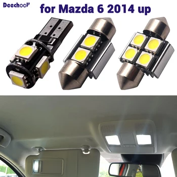 

deechooll 18pcs Car LED Light for Mazda 6 2014 up ,White Interior Light Bulb for Mazda 6 2014 2015 2016 2017 Dome Door Lights