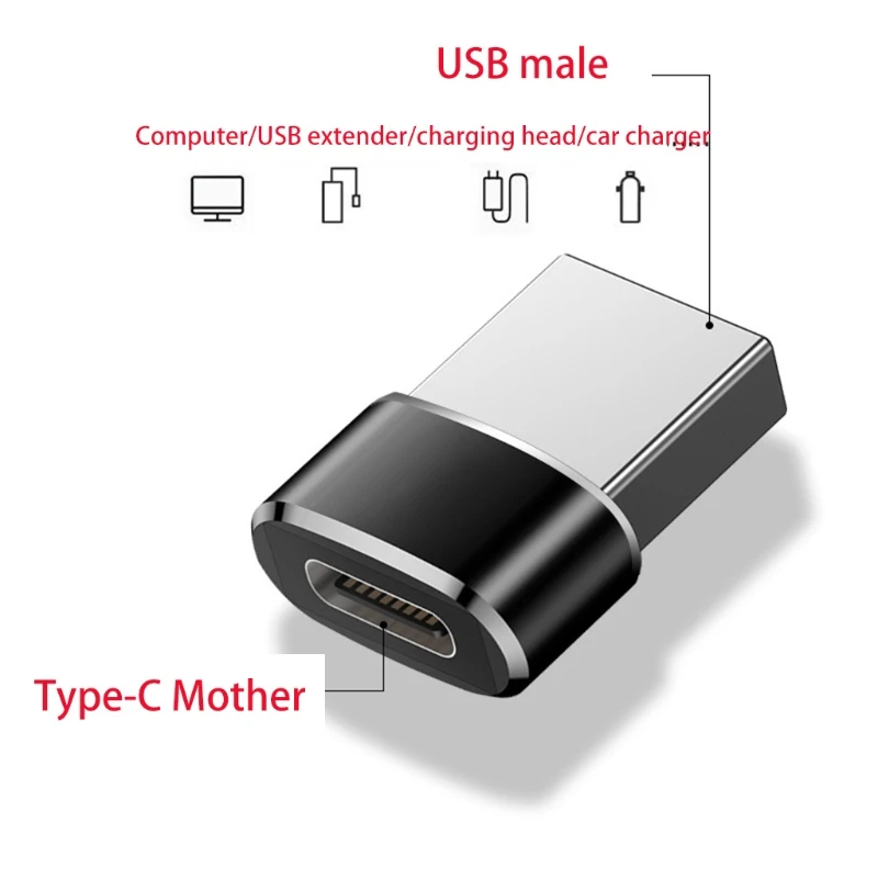 Adaptador convertidor de puerto USB C 3,1 tipo C hembra A USB 3,0 tipo A, 2 unidades