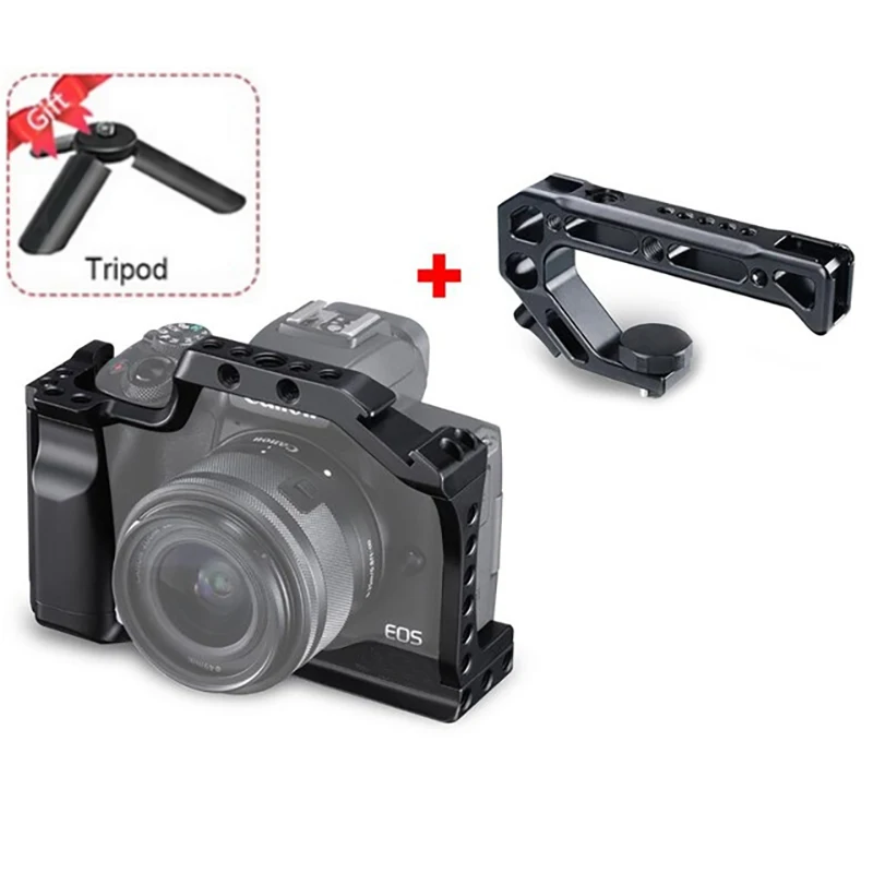 cage with handle Клетка для камеры DSLR для Canon EOS M50 клетка с креплением Горячий башмак для быстрого крепления для видеосъемки VS SmallRig - Цвет: cage with handle