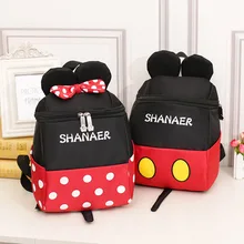Рюкзаки для дошкольников от 3 до 6 лет, детские сумки с защитой от потери, сумки для мальчиков и девочек, Детский плюшевый рюкзак с рисунком Микки и Минни