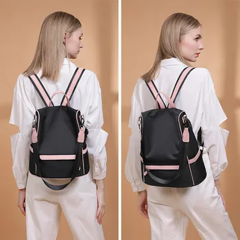 

Man and Women Anti-theft Waterproof Design Oxford Large Capacity Concise Fashion Backpack Shoulder Bag Handbag Traveling Daily