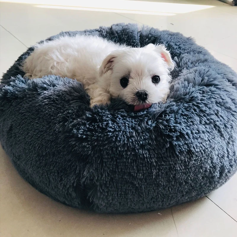 

SJ 6 Size Super Soft Plush Round Dog Beds For Small Medium Large Dogs Cats Pet Bed Nest Winter Warm Puppy Bed Cat Supplies