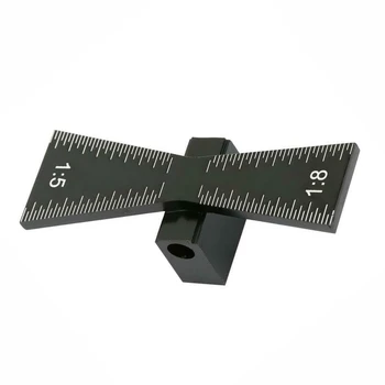 

Woodworking Aluminium Alloy Dovetail Marker Light Weight Gauge Graduated Scales
