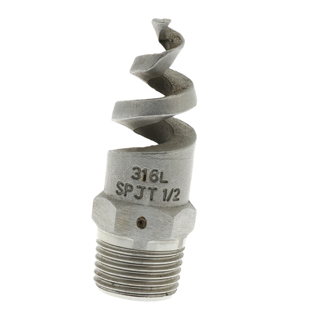 1/2 inch Male Stainless Steel Spiral Atomization Sparge Nozzle, 120 Degree