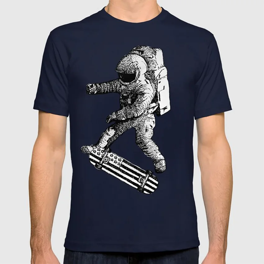 Kickflip in space футболка космический астронавт sk8 Скейтбординг