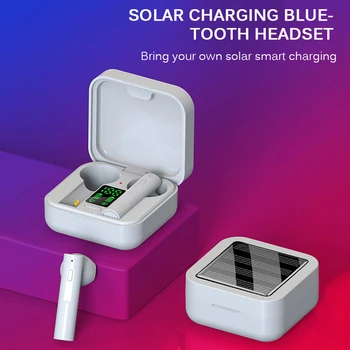 

Air 6 Plus TWS Solar Charge Box Wireless Bluetooth5.0 Earphones Stereo Sport Noise Reduce Touch Control Earphone Pods 2 Headset