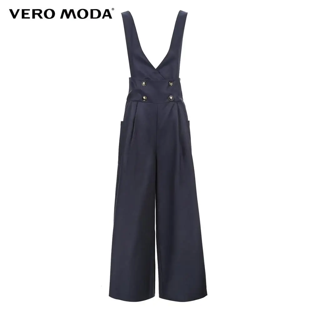Vero Moda женский двубортный комбинезон с широкими штанинами и боковыми карманами | 319144507