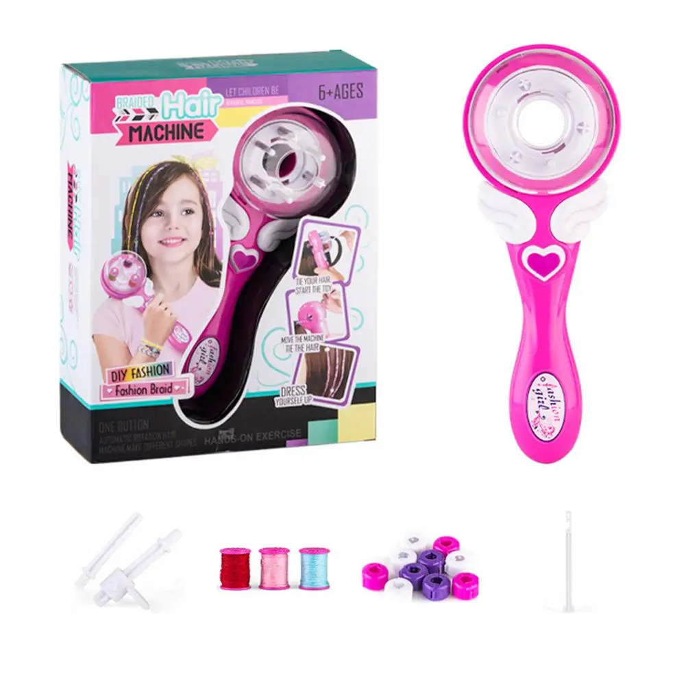 DIY Changeable Girl Color Make Up Hair Accessories Toy Set Binding Device Children's Automatic Magic Knitting | Игрушки и хобби