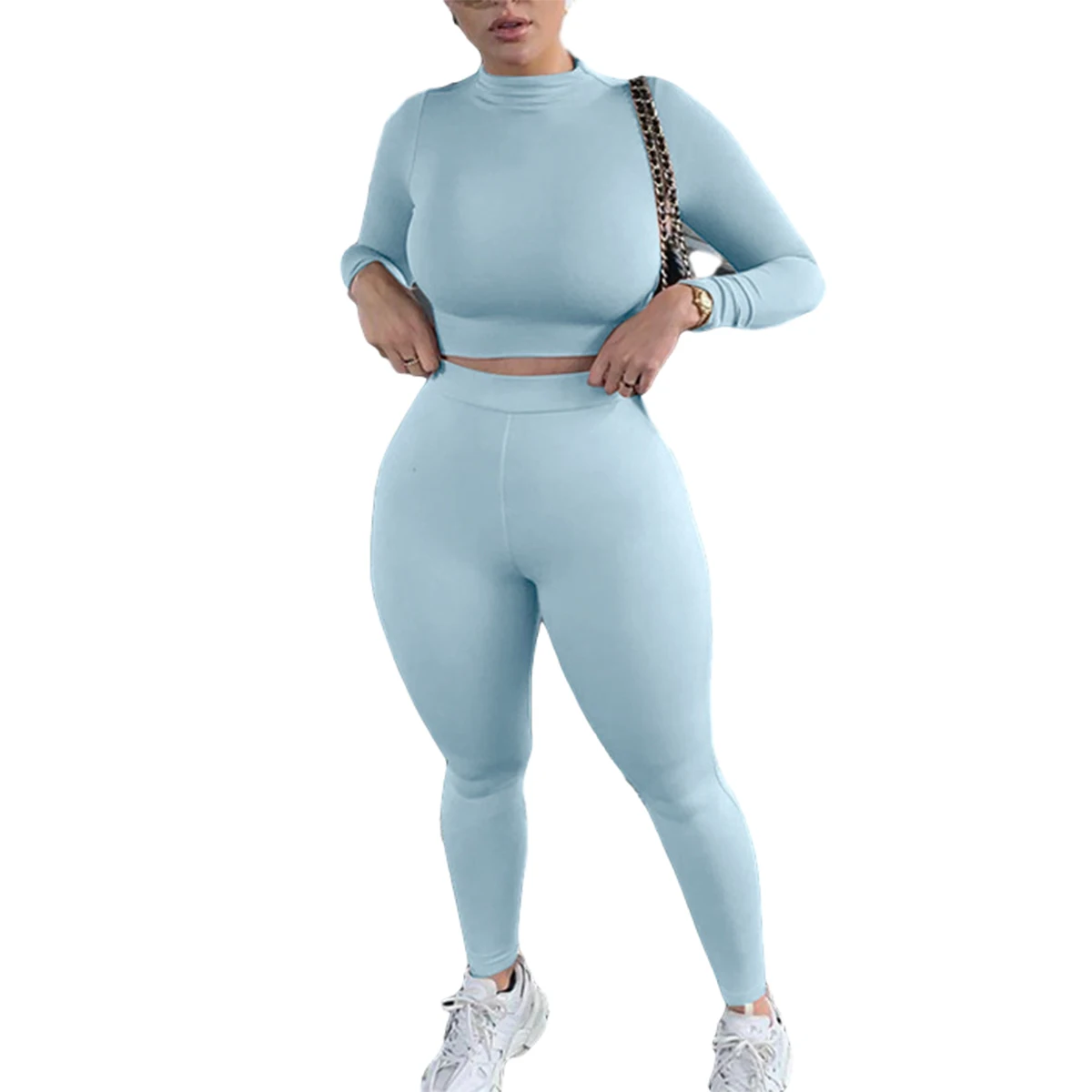  Conjunto de ropa deportiva de manga larga para mujer