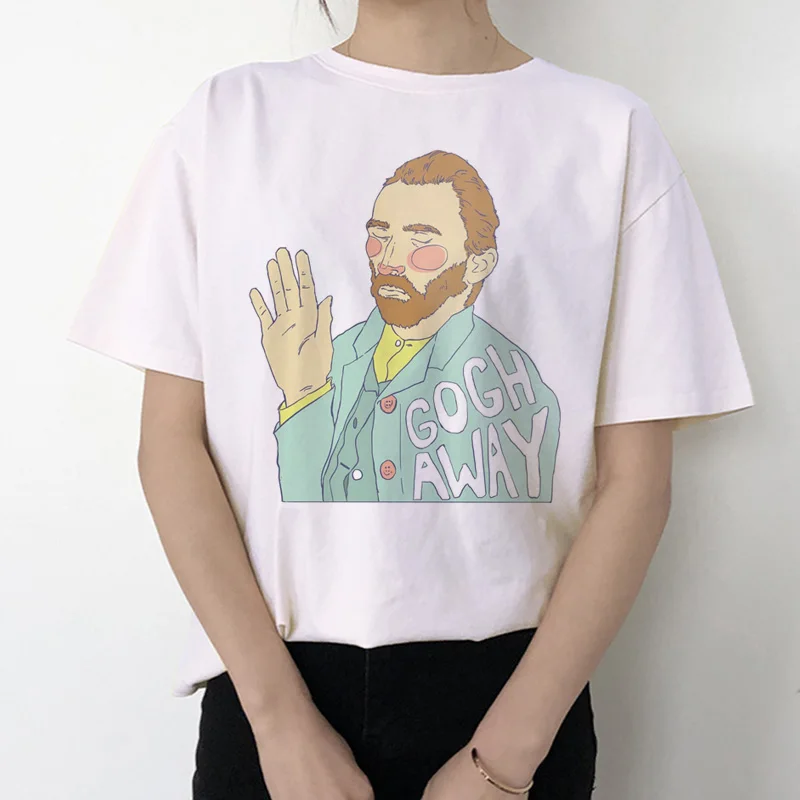 van gogh women t shirt new fashion art print tshirt Meme female clothes aesthetic t-shirt funny Tumblr Grunge grunge top tee