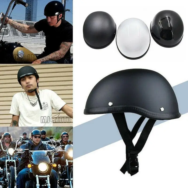 Absay Bolos lo mismo Casco Retro para motocicleta, negro mate, gorra de calavera alemana, para  moto y Scooter|Cascos| - AliExpress