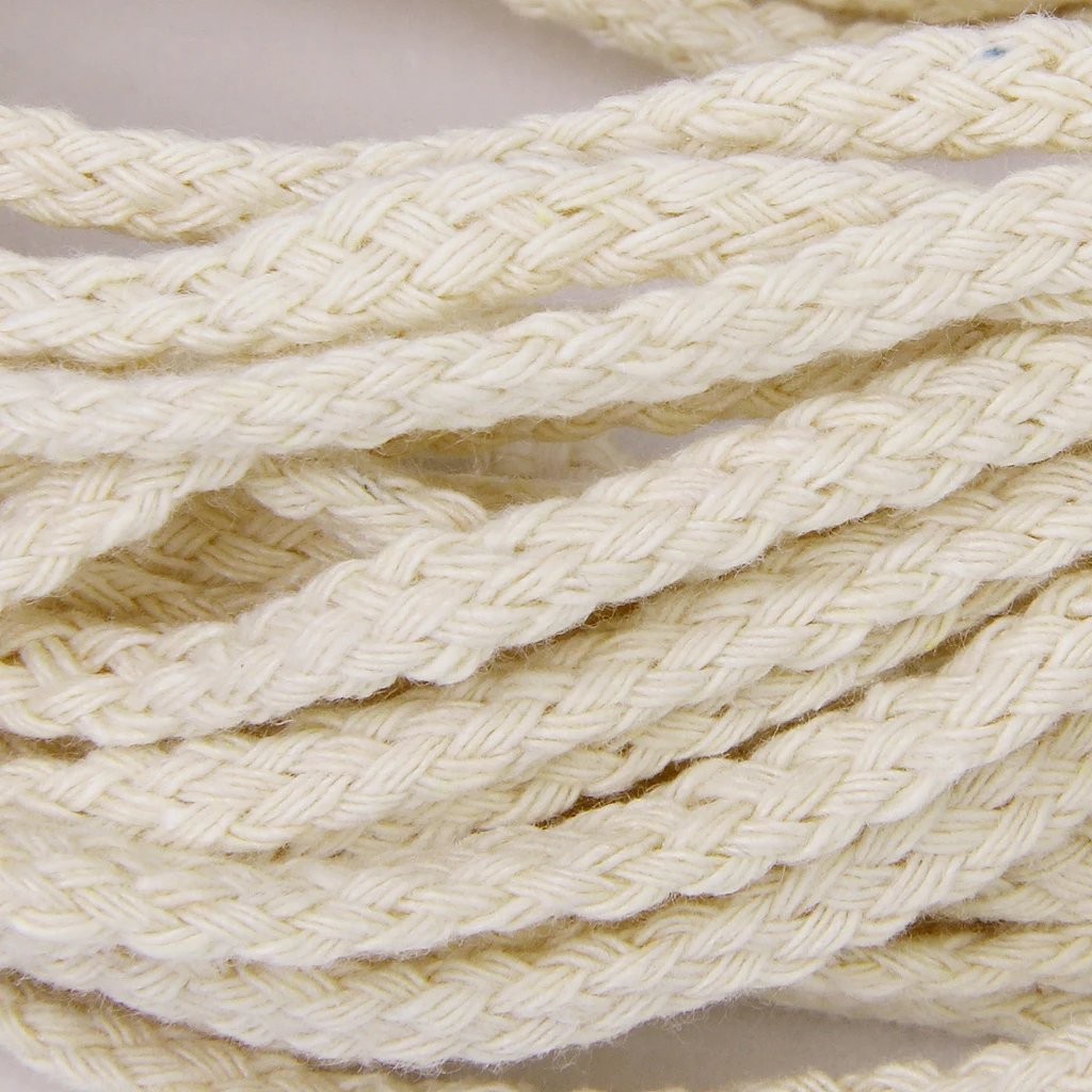 32.8Feet Soft Braided Cotton Rope Piping Cord String Multi Use Beige Natural Outdoor for Sewing Craft DIY 32.8Feet Soft Braided Cotton Rope Piping Cord String Multi Use Beige Natural Outdoor for Sewing Craft DIY