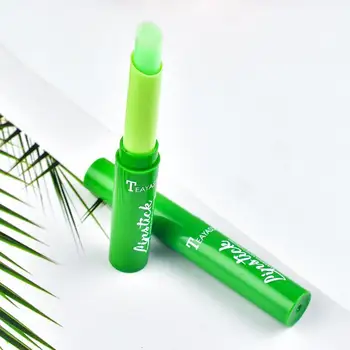 1Pcs TEAYASON Portable Aloe Vera Lip Balm Moisturizing Color Long Lipstick Tubes Lipstick Lipstick Lasting Changing H8D4 2 1Pcs TEAYASON Portable Aloe Vera Lip Balm Moisturizing Color Long Lipstick Tubes Lipstick Lipstick Lasting