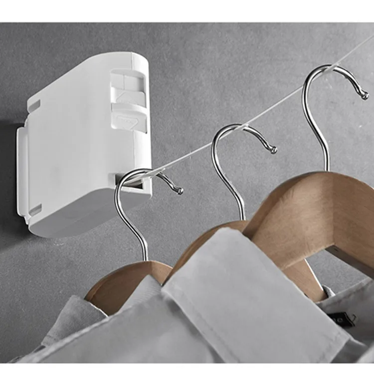 Retractable Clothesline Rope No Drilling Required Indoor Invisible Clothesline with Hanger Hole Drying Rack Balcony Clothes Line (11)