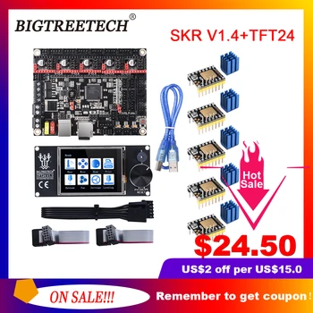 

BIGTREETECH BTT SKR V1.4 SKR V1.4 Turbo 32 Bit Motherboard TFT24 V1.1 Touch Screen Upgrade SKR V1.3 TMC2209 Stepper Motor Driver