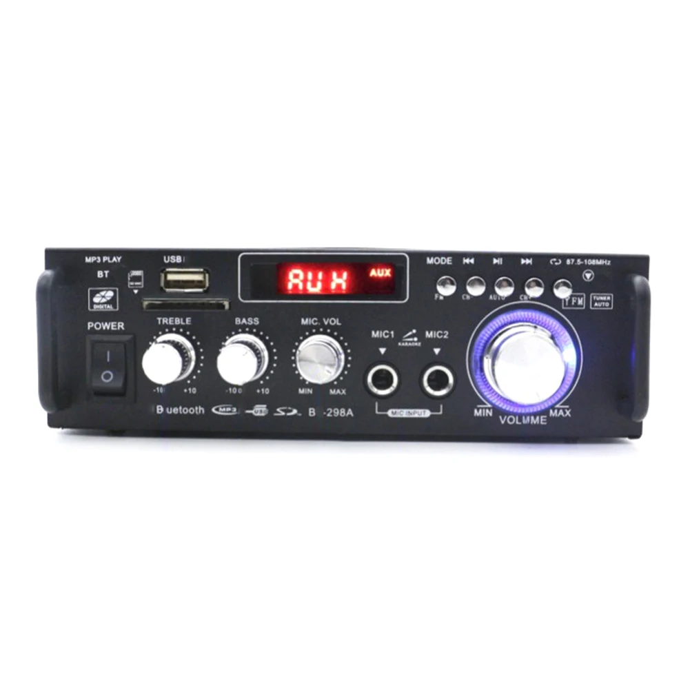 Стильный Мини HiFi Цифровой Bluetooth аудио усилитель мощности S-D карты U диск MP3 формат воспроизведения