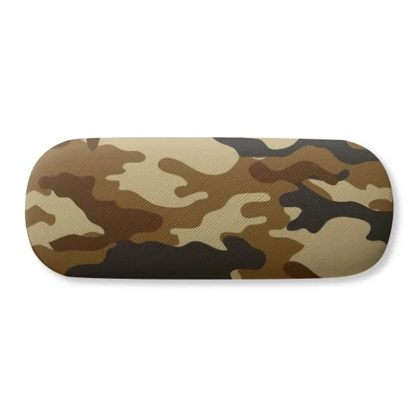 

Camouflage Line Art Grain Illustration Pattern Glasses Case Eyeglasses Clam Shell Holder Storage Box