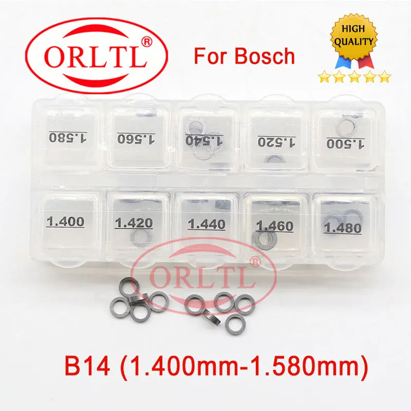 

B14 Common Rail Adjustment Shim Injector Lift Shim Set and CR Injectors Washer Adjusting Washer Size 1.40mm-1.58mm