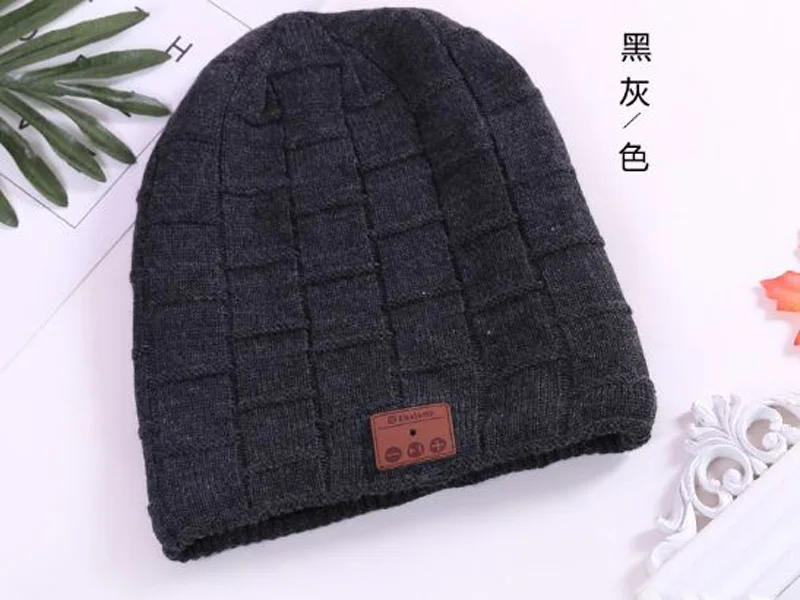 XEONGKVI, Корейская сетка, беспроводная, Bluetooth, музыкальная вязаная шапка, зимняя, теплая, брендовая, Skullies, шапочки, добавить вызов, матовые шапки для мужчин и женщин