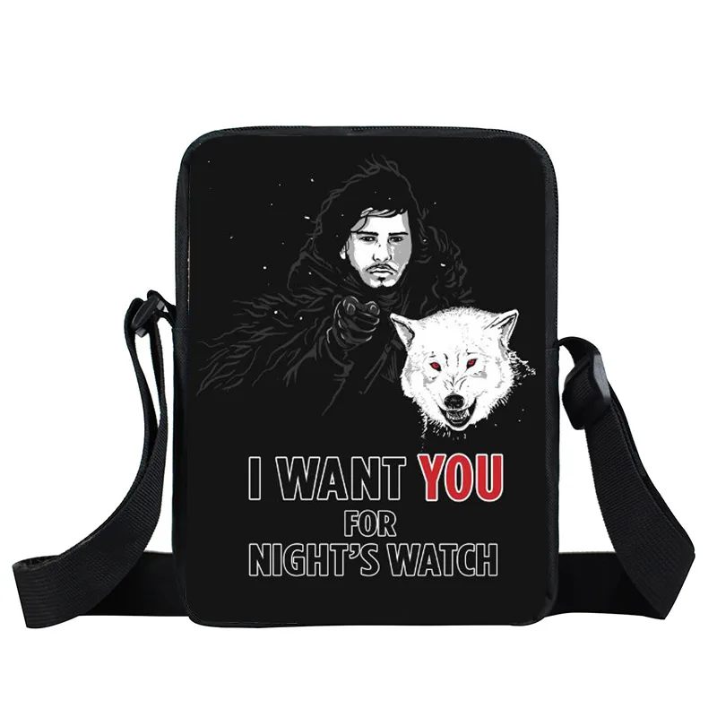 Valar Morghulis сумка-мессенджер ночные часы мини сумка на плечо женские сумки Мужские Игры престолов детские школьные сумки детские сумки - Цвет: XKB-QLDYX37