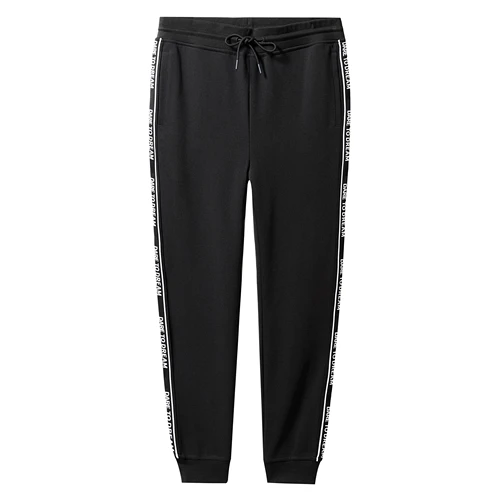 09Black Giordano мужские брюки интерлок полоска с надписью джоггеры слегка толстые черные цвета мягкие Pantalon Homme 01119099 - Цвет: 09Black