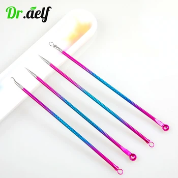 

4PCS Stainless Steel Acne Blackhead Remover Needle Deep Clean Spot Comedone Pimple Removal Dot Extractor Beauty Face Care Tool