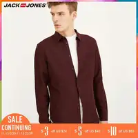 JackJones Весна Лето Новая приталенная рубашка с длинными рукавами E | 217305502