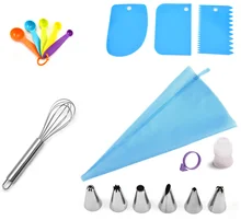 17 or 18 PCS Cake Tools Sets - Two Combinations of Cake Decorating Tools with 3 or 4 Functions Ideal for Cake Making Beginners