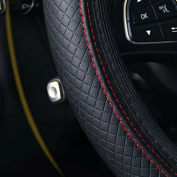 

Accessories Steering Wheel Cover Black+Red Non-slip Interior Replacement