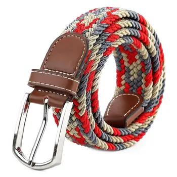 

Fashion Canvas Belt Men Women Harajuku Solid Color Alloy Pin Buckle Dress Jeans Waistband Belt