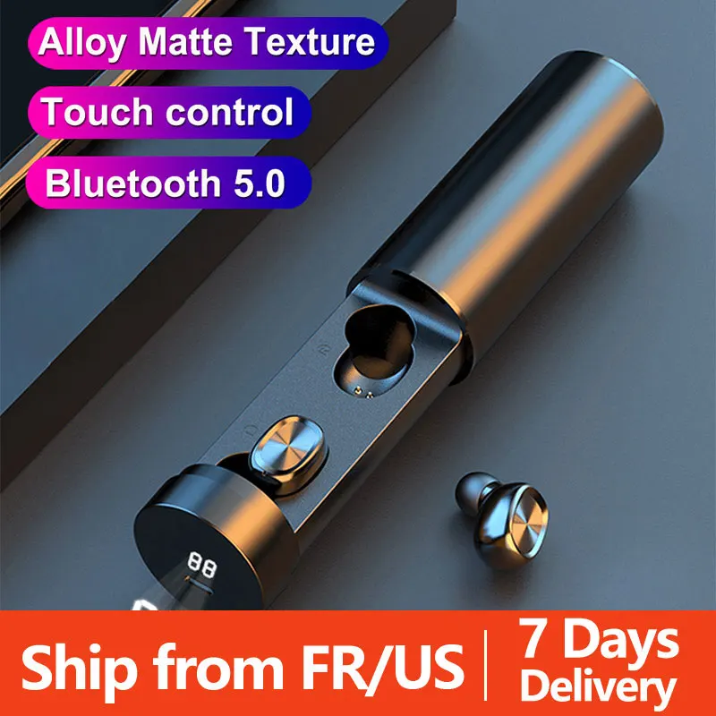 

TWS Earphones Wireless Earbuds Bluetooth V5.0 LED-display 8D HIFI Earphones With Microphone Noise Cancellation Gaming Headset