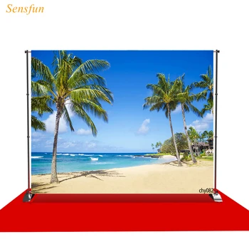 

Sensfun Photographic Backdrop Summer Holiday Sea Beach Palm Trees Photography Background Photo Studio Shoot Props Photobooth