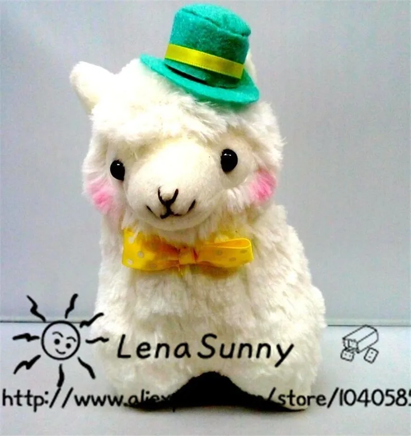 10 шт./лот смешанные цвета 17 см Япония Alpacasso бантом плюшевые игрушки, дети Альпака рождественские подарки игрушки