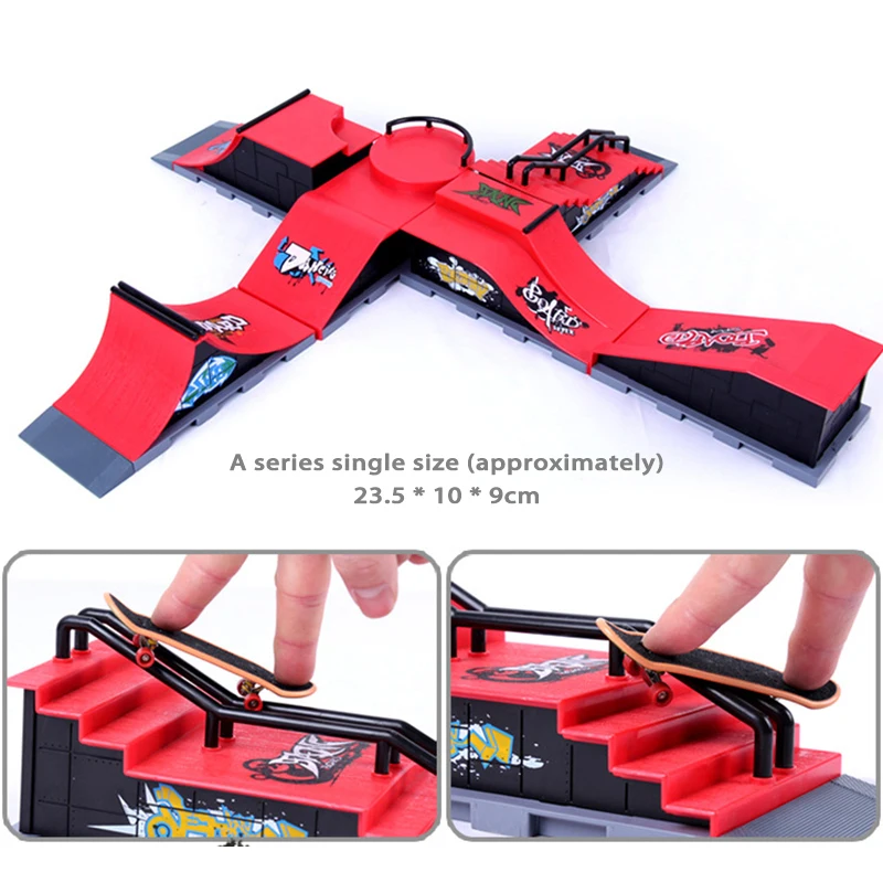 Finger Skateboard Kit Finger Bike BMX Mini Two Wheel Scooter Board Skate Fingers Sport Training Props Ramps Skate Park Toys finger skateboard toys fingerboard set finger bike toys bike toys