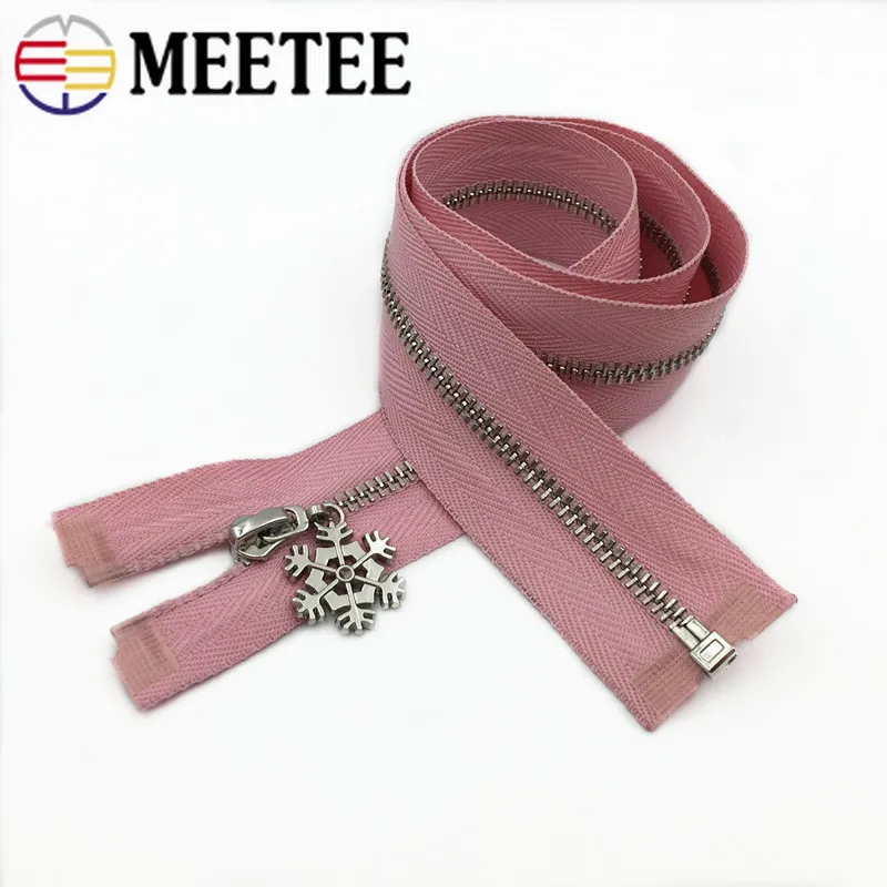 1 шт. Meetee 60 см 3# Металлические молнии Open-End Автоматическая застежка-молния DIY сумки кошелек Декор одежды молния Швейные аксессуары