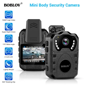 

BOBLOV WN10 HD 1080P Body Cam Portable IR Night Vision Police Camera Loop Recording Security Mini Camera DVR Video Recorder