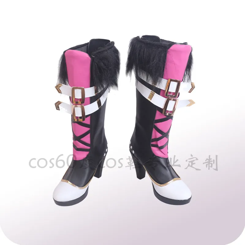 Обувь для костюмированной вечеринки в стиле аниме «Love Live Sunshine Aqours Kurosawa Ruby»; обувь в стиле панк-рок; женские ботинки до середины икры; A