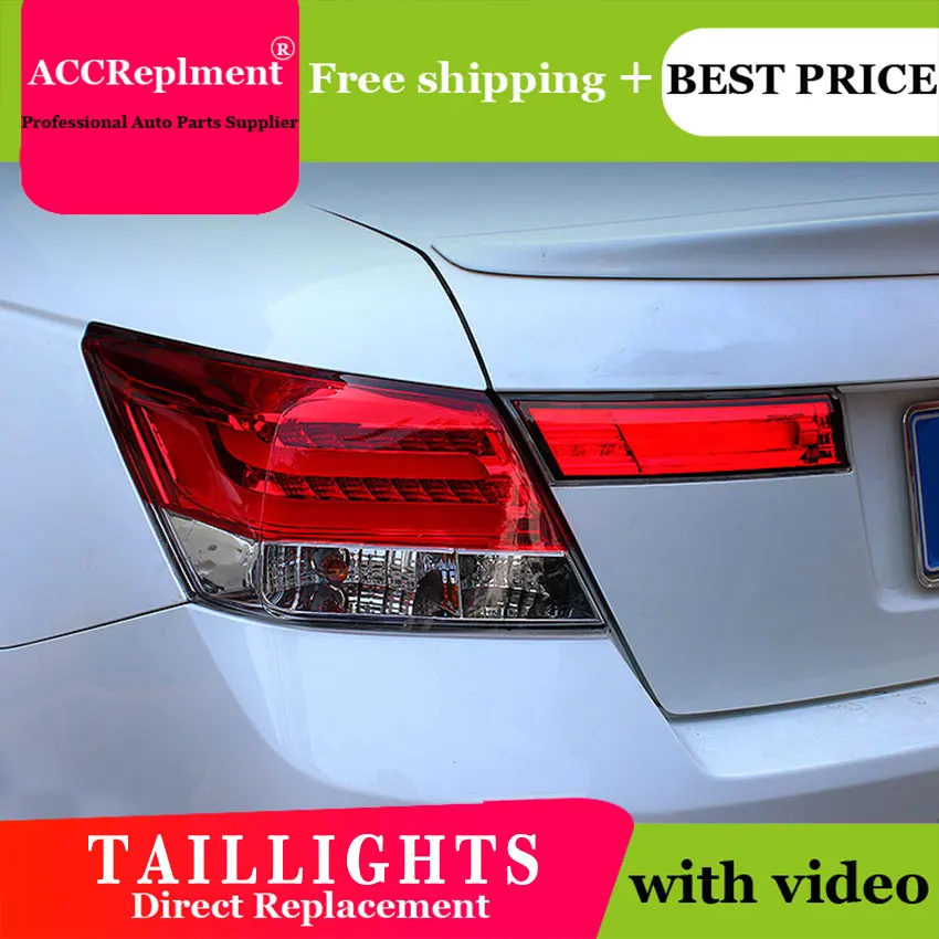 4 шт. автомобильный Стайлинг для Honda Accord 8 задний светильник s 2008-2012 для Accord 8 светодиодный задний фонарь+ сигнал поворота+ тормоз+ задний светодиодный светильник
