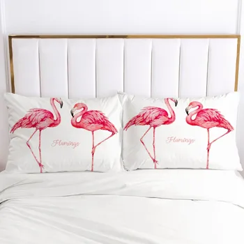 

3D Printed Pillowcases Pillow Case Soft Home Chair Decorative Pillow Covers Cover 45*45cm 51*91cm 50*75 Animal Flamingo Red