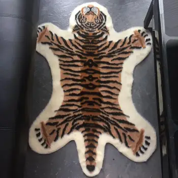 

tiger rug rug mat rugs wool sheepskin rugs sheepskin faux rug floor long plush wool carpet for living room bedroom