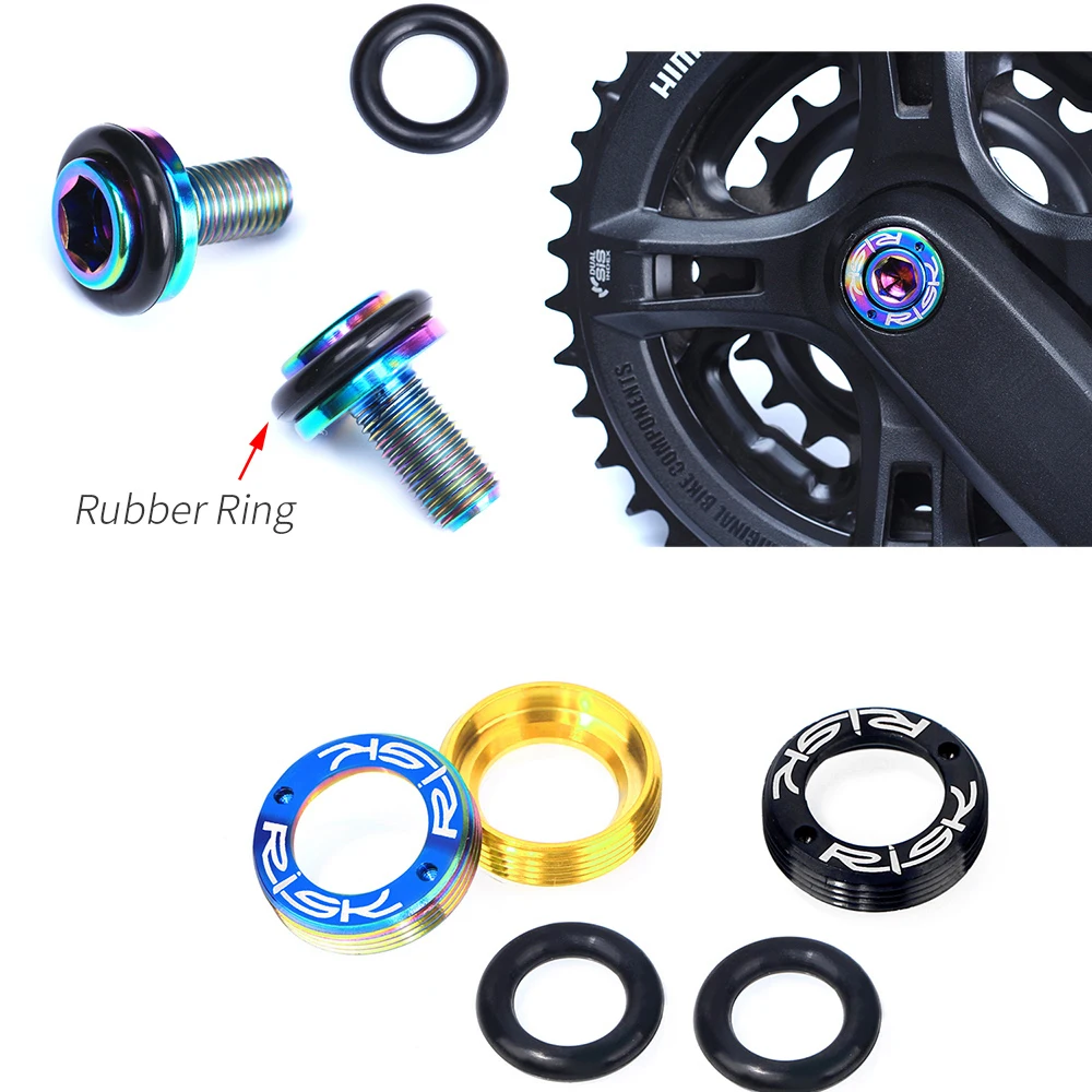 RISK 2 компл./коробка водонепроницаемый горный велосипед M8x15 Кривошип рукоятка квадратный конус BB крепежный болт велосипедный Нижний Кронштейн фиксированные винты
