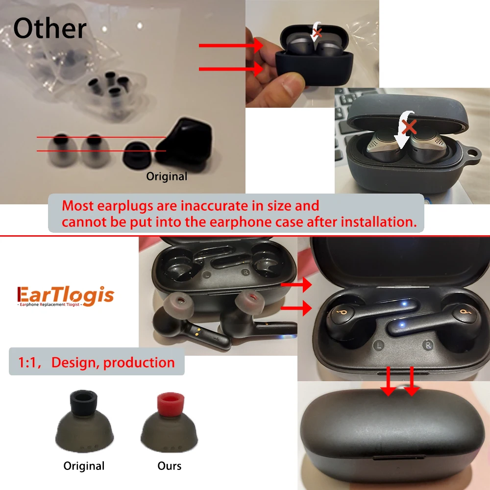 EarTlogis TWS Joy Silikon Earbud untuk 
