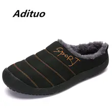 Мужские ботинки зимняя водонепроницаемая Мужская обувь теплые меховые зимние ботинки обувь с плюшевой подкладкой зимние ботинки мужская обувь хлопковая размера плюс