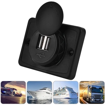 

Dual USB Port Wall Charger Adapter Charging 3.1A Wall Charger Adapter Plug Socket Power Outlet black